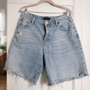 House of Harlow 1960 Distressed Light Blue Jean Shorts